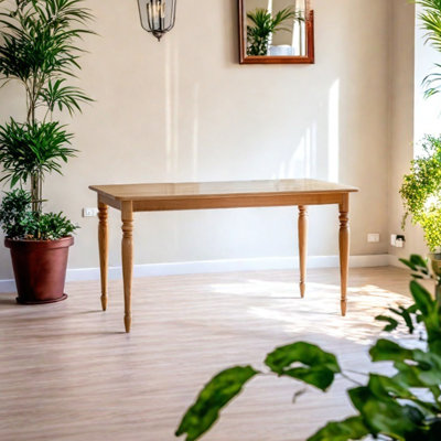Solid wood oak dining table