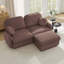 Causeuse en L Cloud avec tissu en chenille, repose-pieds mobile Cloud Easy