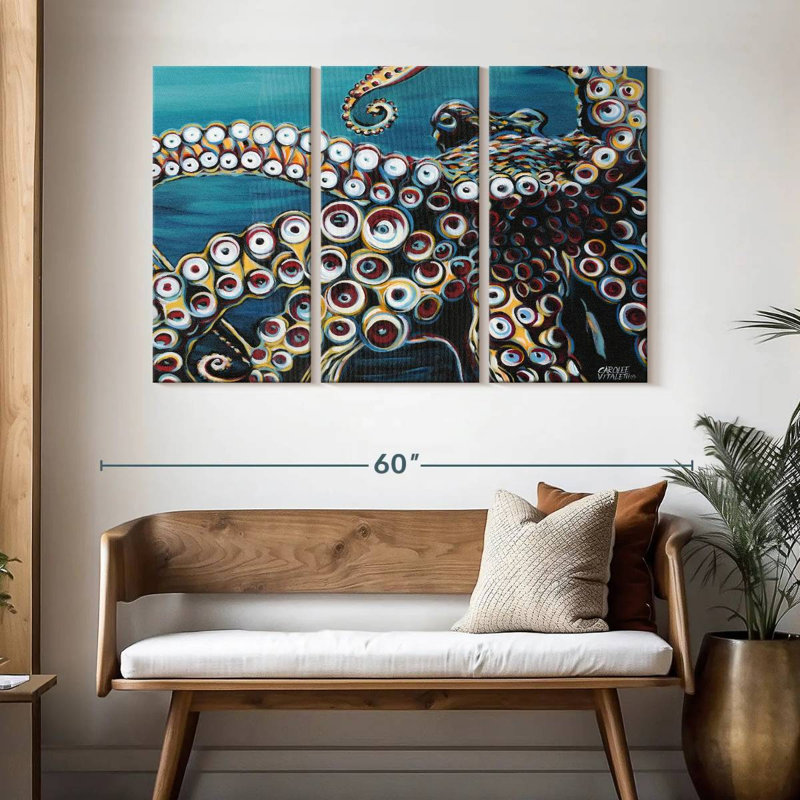 Brampt Wild Octopus I, 32" H x 50" W