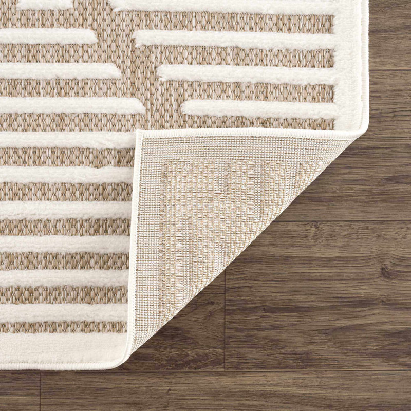 Tapis intérieur / extérieur rectangulaire Benthe, Rectangle 6 pi 7 po x 9 pi