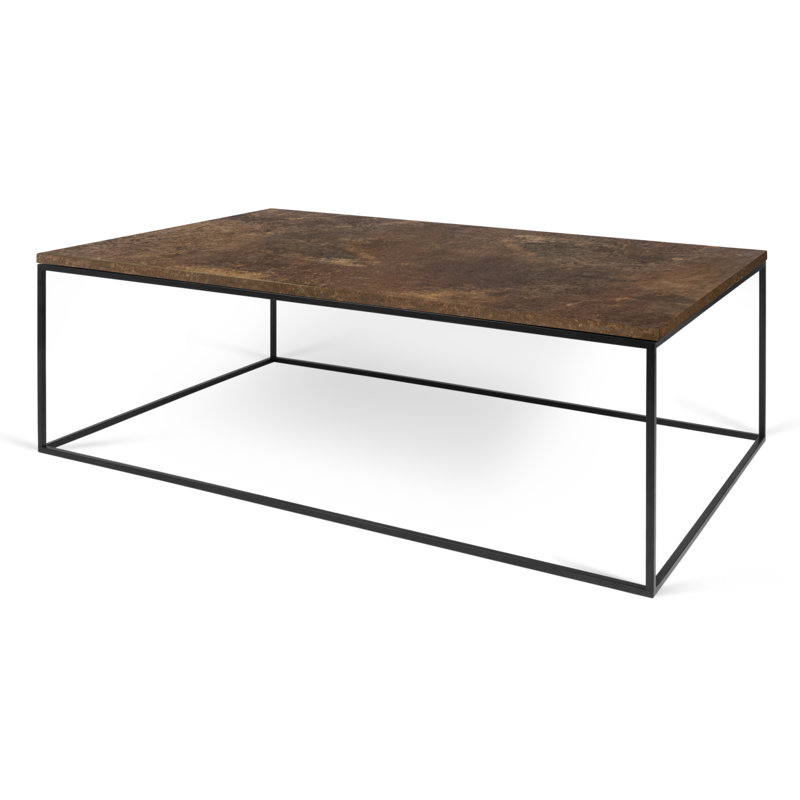 Linkous Solid Coffee Table, Black, Walnut