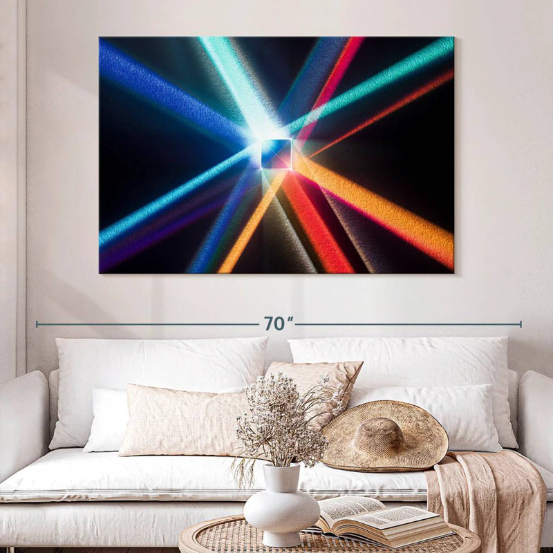 Keiri Cube Prism Light Beams, 34" H x 51" W