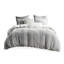 Full/Queen Bed Duvet Cover, Cotton In Grey And Designs Sized Bedding With Secure Ties