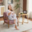 Fauteuil d'appoint Mid-Century avec accoudoirs lombaires Bruce-110957966