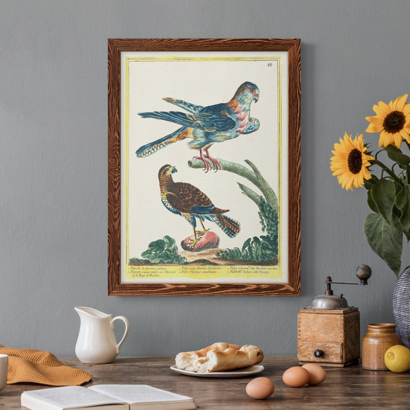 Toile encadrée de qualité supérieure Pastel Birds III - prête à être accrochée, H 38 po x l 28 po x P 1 po, Érable