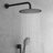 10-Inch Shower System, Slide Bar Shower Faucets Sets Complete Round Shower Heads and 5-Spray Handheld Combo, Wall Mounted Matte Black Shower Faucet