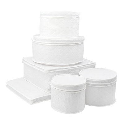 Vinyl Dinnerware Storage Set with Felt Dividers Included