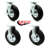 8 Inch  Pneumatic Wheel Caster Set 2 Swivel with Brakes and 2 Rigid SCC/SCC-100S280-PNB-TLB-2-R280-2