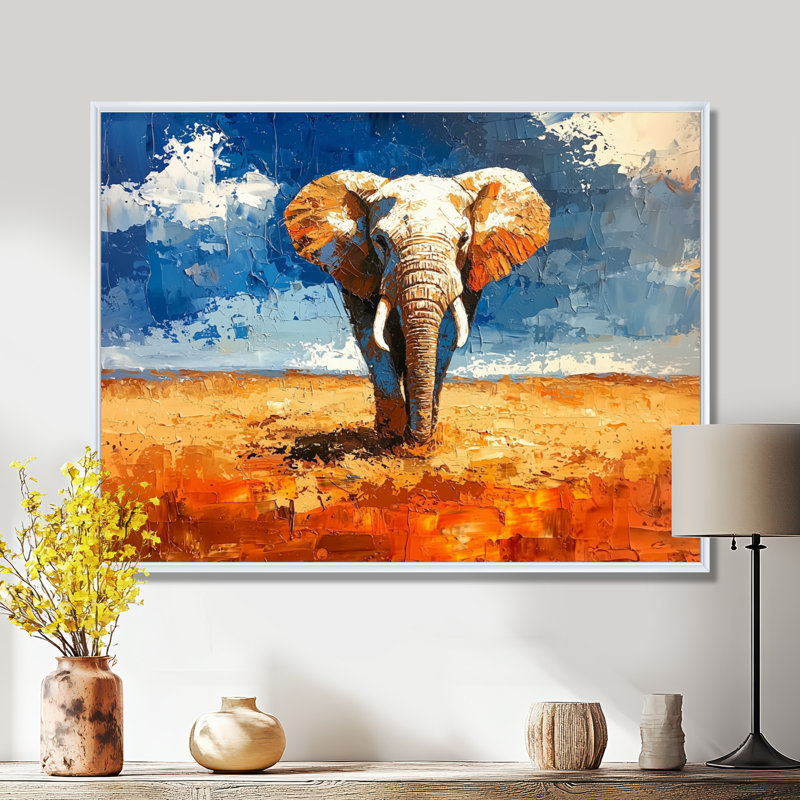 Hakes - Animals Wall Art, H 24 po x l 32 po, Impression encadrée flottante, Blanc