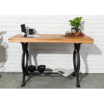 120cm Solid Wood Top Console Table