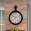Très grande horloge murale en bois Mogul