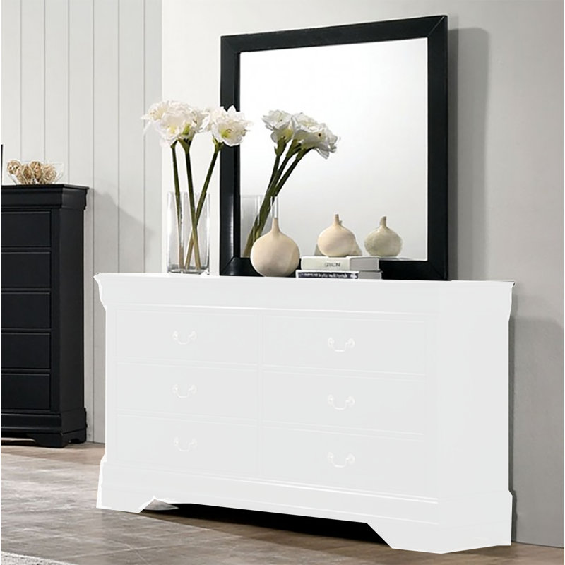Miroir pour commode Dimopulu, Noir