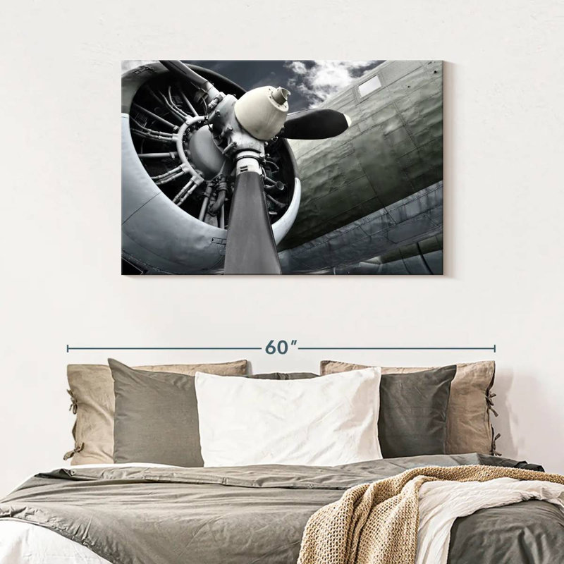 Mehar Black Propeller, 30" H x 45" W