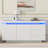 Sideboard With 16-Colour LED Lights  With 2 Doors & 3 Drawers High Gloss Sideboard