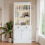 83.4"Tall Bookshelf with 3 pieces LED Lighting