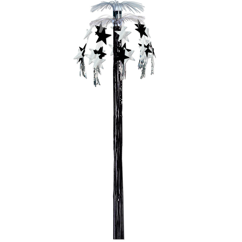 Fontaine cascade star, Noir / argent