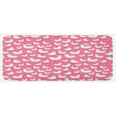 Polka Dots Synthetic Kitchen Mat