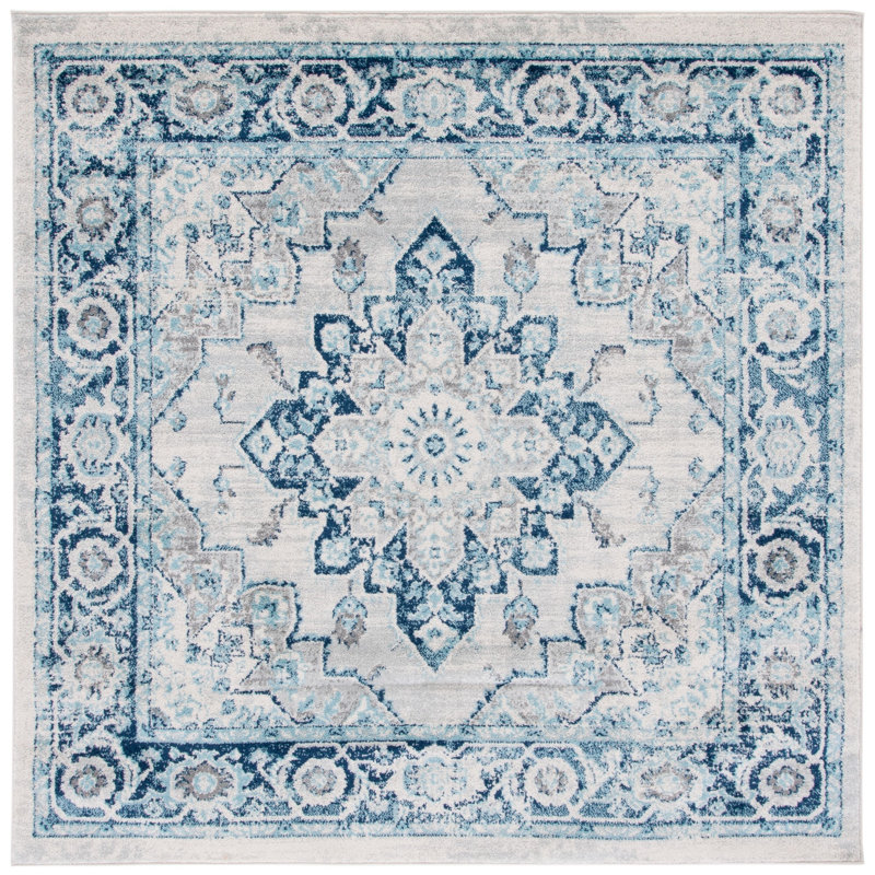 Tulum Performance Oriental Rug, Square 6'7"