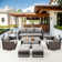 Chaqueta Wicker 7 - Person Patio Conversation Sets with Cushions