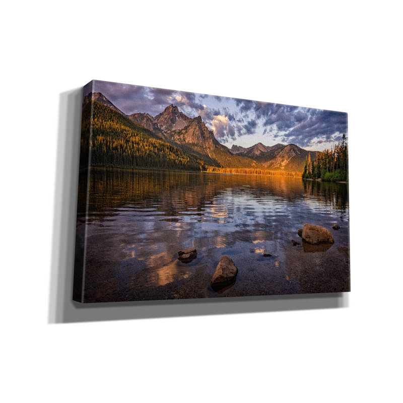 «Sawtooth Afire» par Rick Berk, art mural sur toile, H 40 po x l 60 po x P 1,5 po