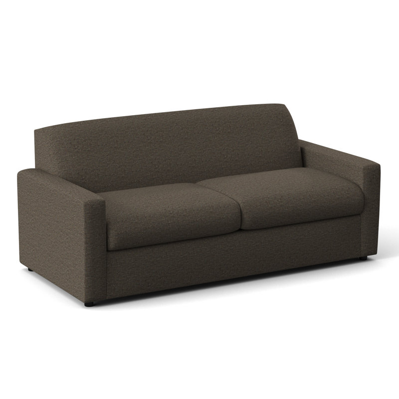 Wells 76.5" Square Arm Sofa Bed with Reversible Cushions, Elliot Caribou, Hybrid