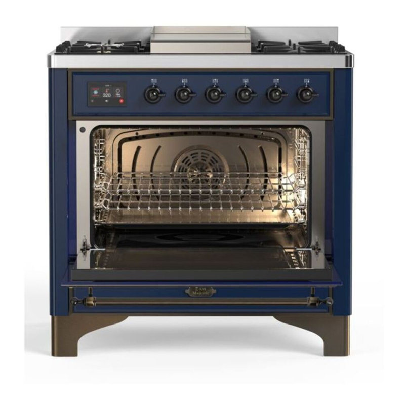 Majestic II Series 36" 3.5 cu ft. Freestanding Dual Fuel Range, Liquid Propane, Stainless Steel/Copper