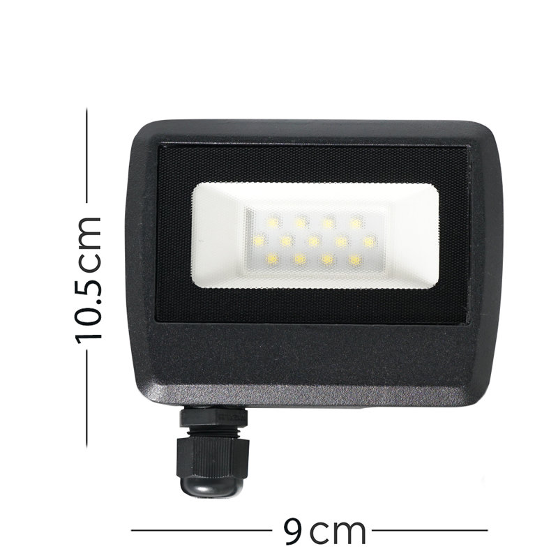 Adetola Black 10.5cm H Integrated LED Outdoor Flush Mount