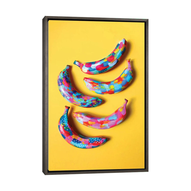«Banana II» par EttaVee - impression d'art graphique, Pas de tapis, H 26 po x l 18 po x P 1,5 po