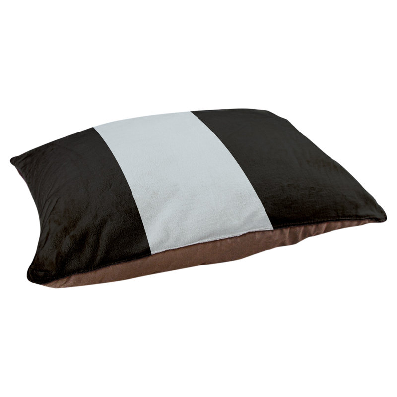 New York Bronx Pet Bed, Large (40" L x 50" W), Black/Silver/Black