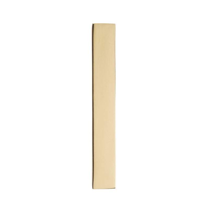 Numéro de maison à fixation affleurante, Un, Polished Brass, 4 pouces