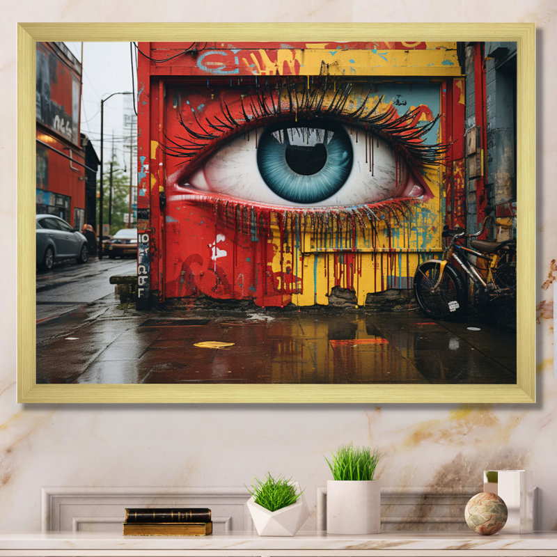 " Toronto Urban Graffiti I ", Gold Picture Framed, 24" H x 32" W x 1" D