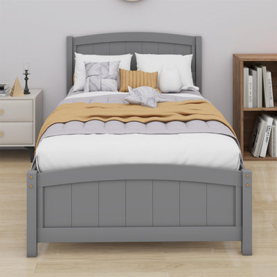 Platform Bed With Headboard And Footboard.