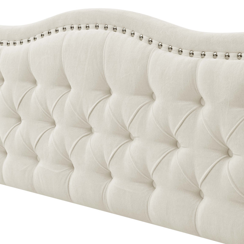 Structure de lit Royale, Beige