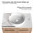 Rarnby 30" Single Sink Wall Mounted Bathroom Vanity, Floating Vanity with 2 Doors, White Ceramic Sink-128651761-128651756