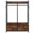 47.2" Rustic Brown Freestanding Closet Organizer