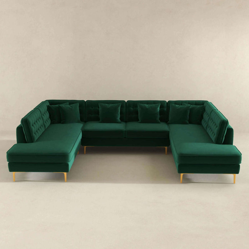 Canapé Moderne, Velours vert