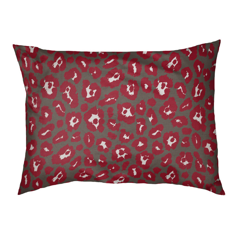 Coussin d'extérieur Seattle, Petit (l 18 po x P 28 po x H 4 po), Étain / blanc / rouge