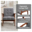66cm wide Mid-Century Upholstered Accent Chair with Wooden Arms & Tufted Design (Set of 2)-1864034314