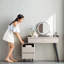 Makeup Vanity with Light mirror,4 drawers