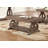 Classic Traditional Cocktail Table With Bottom Shelf Dark Oak Finish Scrolled Base Support 1Pc Wooden Furniture Living Room Coffee Table