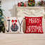 Décorations de Noël rouges - Coussins décoratifs 18 x 18 en ensemble de 4, taie décorative pour flocon de neige Joy