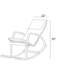 Chaise berçante contemporaine à haut dossier avec structure en bois massif, facile à assembler et à assembler-1844150208
