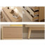 Commode 7 tiroirs couleur bois naturel pour chambre à coucher, commode avec rangement, meuble télé en bois pour le salon avec tiroirs sans tirette-2145081563