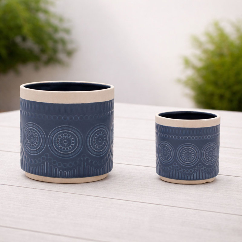 Ceramic Mandala Pattern Planter