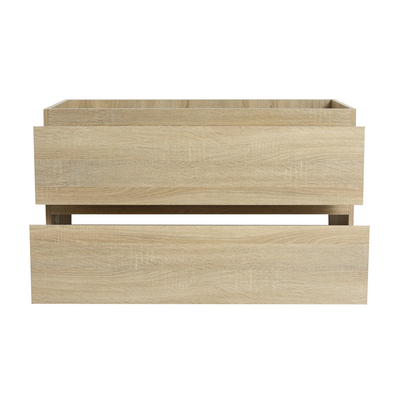 Armoire de salle de bain murale avec tiroirs, armoire de rangement contemporaine pour salle de bain, Chêne clair