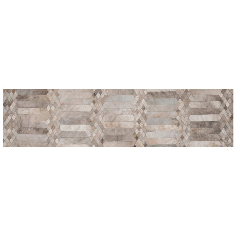 Largo Cowhide Geometric Indoor Rug, Runner 2'7" x 13'1"