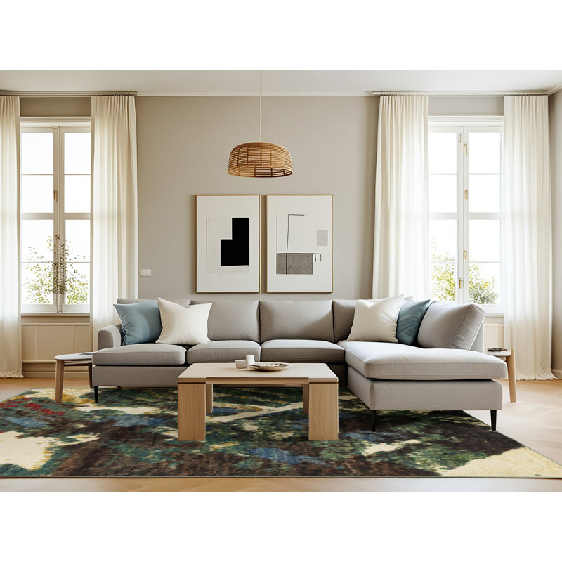 Abstract Indoor Rug, Rectangle 8' x 10'