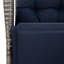 Chaise de patio inclinable avec repose-pieds en polyester gris Vidaxl
