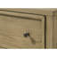 Table de chevet 1 tiroir rustique 1 pièce avec tablette ouverte en bois brun clair / beige