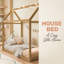 Lit simple en bois gris pour lit de bébé-1695922980
